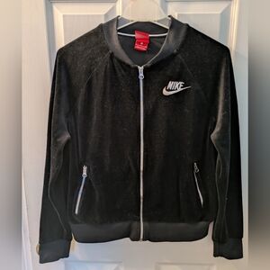 Nike Black Velour Tracksuit with Zip Pockets